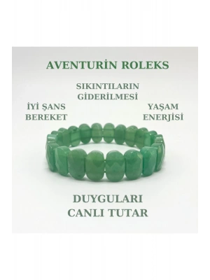 Aventurin Doğal Taş Roleks Bileklik