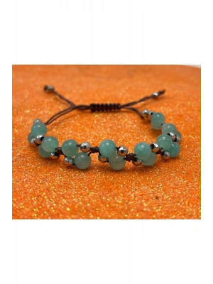 Sertifikalı 6mm Ipli Premium Kalite Amazonit Ayarlanabilir Ölçü Doğal Taş Bileklik