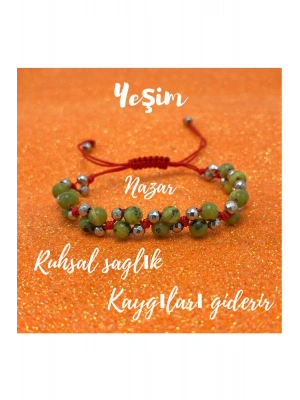 Sertifikalı 6mm Ipli Yeşim Ayarlanabilir Ölçü Doğal Taş Bileklik