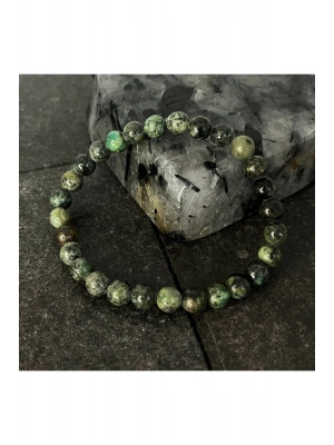 SERTİFİKALI Afrika Turkuaz 6mm Doğal Taş Bileklik