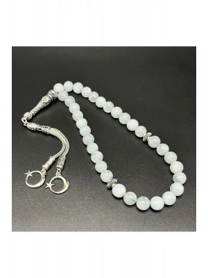 Sertifikalı Akuamarin 8mm 33lük Doğal Taş Tesbih
