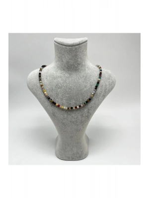 SERTİFİKALI Akuamarin Morganit Helidor 4mm 925 Ayar Gümüş Doğal Taş Kolye Uzatma Zincirli