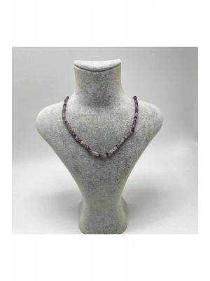 SERTİFİKALI Ametist 4mm 925 Ayar Gümüş Doğal Taş Kolye Uzatma Zincirli