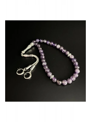 Sertifikalı Ametist 8mm 33lük Doğal Taş Tesbih