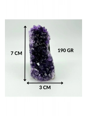 Sertifikalı Ametist Doğal Taş Ham Kaya Parça 190 gr