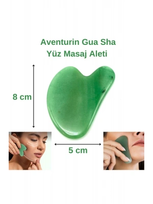 Sertifikalı Aventurin 1. Sınıf Kalite Gua Sha Doğal Taş Masaj Aleti
