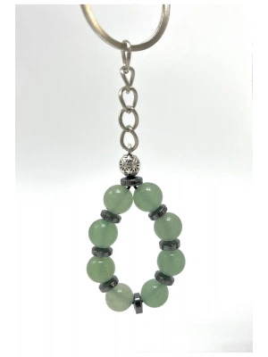 SERTİFİKALI Aventurin Doğal Taş Anahtarlık 8mm