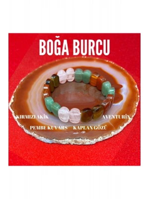 Sertifikalı Boğa Burcu Doğal Taş Roleks Bileklik