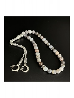 Sertifikalı Bostwana Akik 8mm 33lük Doğal Taş Tesbih