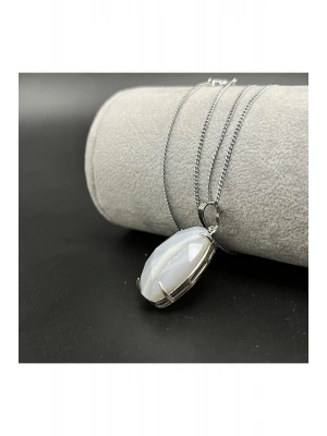 Sertifikalı Bostwana Akik Doğal Taş Kolye (KARARMAMA GARANTİLİ)