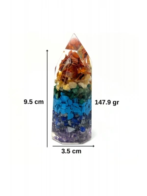 Sertifikalı Çakra Organit Piramit Doğal Taş