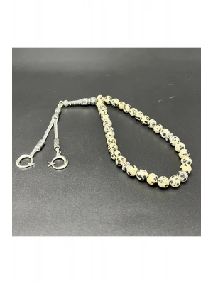 Sertifikalı Dalmaçyalı Jasper 8mm 33lük Doğal Taş Tesbih