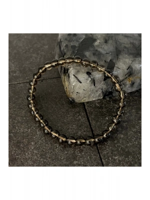 SERTİFİKALI Dumanlı Kuvars 6mm Doğal Taş Bileklik