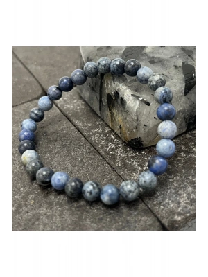 SERTİFİKALI Dumortierit 6mm Doğal Taş Bileklik