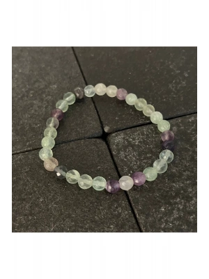 SERTİFİKALI Florit 6mm Doğal Taş Bileklik