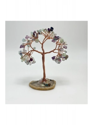 Sertifikalı Florit - Akik Doğal Taş Ağaç