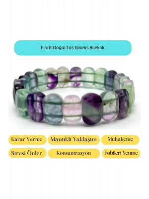 Sertifikalı Florit Doğal Taş Roleks Bileklik