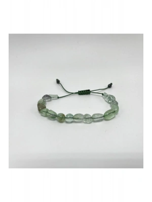SERTİFİKALI Florit Natural Kesim Makrome Doğal Taş Bileklik