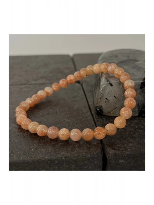 SERTİFİKALI Güneş Taşı 6mm Doğal Taş Bileklik