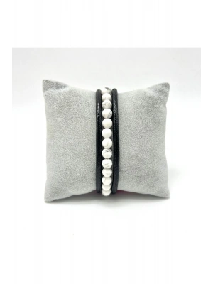 Sertifikalı Havlit Doğal Taş Erkek Bileklik Mıknatıslı Kilit