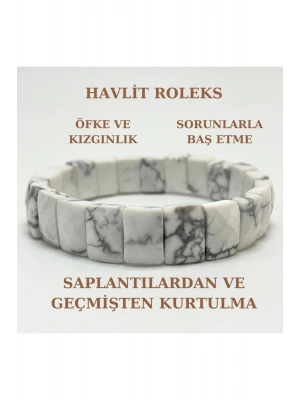 Sertifikalı Havlit Doğal Taş Roleks Bileklik