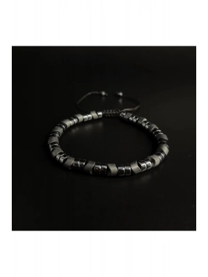 SERTİFİKALI Hematit Ayarlanabilir Ölçü Unisex Doğal Taş Bileklik