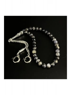 Sertifikalı Iyolit 8mm 33lük Doğal Taş Tesbih