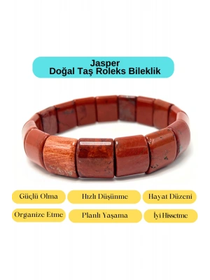 Sertifikalı Jasper Doğal Taş Roleks Bileklik