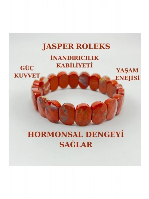 Sertifikalı Jasper Doğal Taş Roleks Bileklik