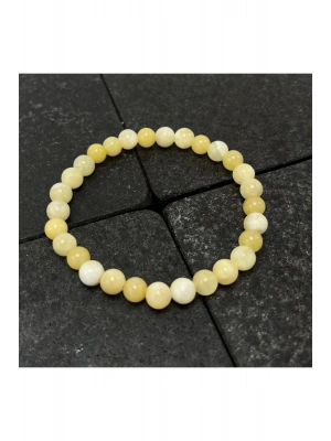 SERTİFİKALI Kalsit 6mm Doğal Taş Bileklik