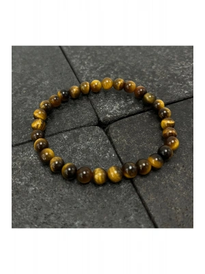 SERTİFİKALI Kaplan Gözü 6mm Doğal Taş Bileklik