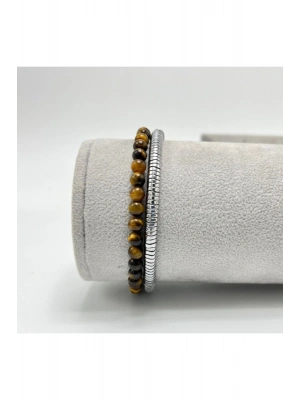 SERTİFİKALI Kaplan Gözü ve Hematit Bileklik