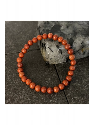 SERTİFİKALI Kırmızı Jasper  6mm Doğal Taş Bileklik