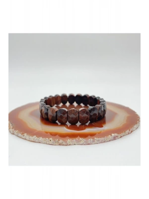 Sertifikalı Kırmızı Kaplan Gözü Doğal Taş Roleks Bileklik