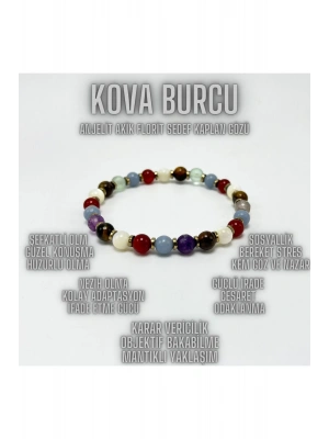 SERTİFİKALI KOVA BURCU DOĞAL TAŞ BİLEKLİK 6mm