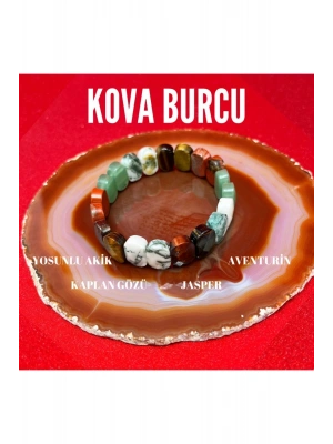 Sertifikalı Kova Burcu Doğal Taş Roleks Bileklik