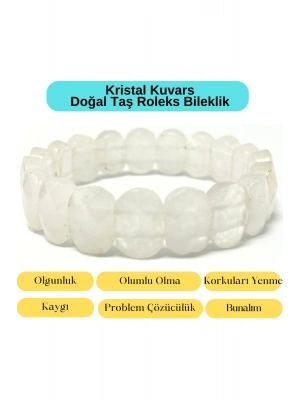 Sertifikalı Kristal Kuvars Doğal Taş Roleks Bileklik