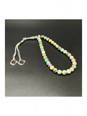 Sertifikalı Krizokol 8mm 33lük Doğal Taş Tesbih