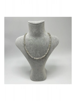 SERTİFİKALI Labrodorit 4mm 925 Ayar Gümüş Doğal Taş Kolye Uzatma Zincirli