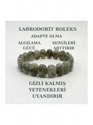 Sertifikalı Labrodorit Doğal Taş Roleks Bileklik