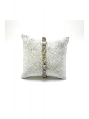 SERTİFİKALI Labrodorit Saçaklı Model Doğal Taş Makrome Bileklik Ayarlanabilir Ölçü