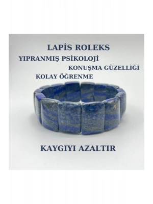 Sertifikalı Lapis Doğal Taş Roleks Bileklik