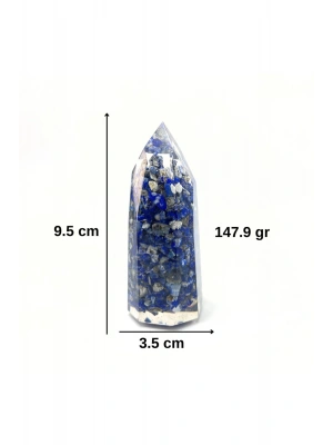 Sertifikalı Lapis Lazuli Organit Piramit Doğal Taş