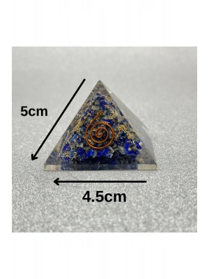 Sertifikalı Lapis Orgonit Piramit 5x4.5 Cm 40 gr