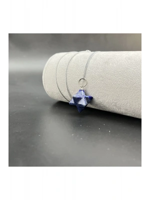 Sertifikalı Lapis Yıldız Model Doğal Taş Kolye (KARARMAMA GARANTİLİ)