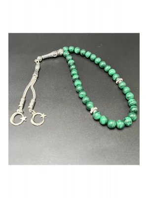 Sertifikalı Malakit 8mm 33lük Doğal Taş Tesbih