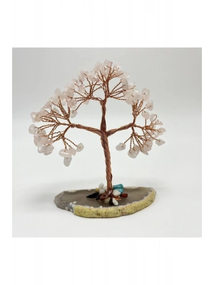 Sertifikalı Pembe Kuvars - Akik Doğal Taş Ağaç