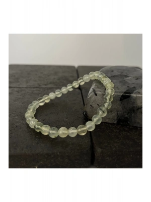 SERTİFİKALI Prehnit 6mm Doğal Taş Bileklik