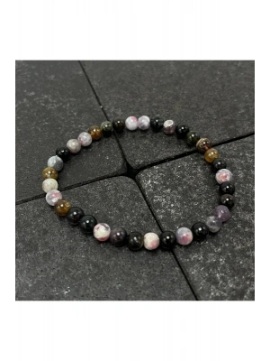 SERTİFİKALI Renkli Turmalin 6mm Doğal Taş Bileklik