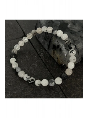 SERTİFİKALI Rutilli Kuvars 6mm Doğal Taş Bileklik